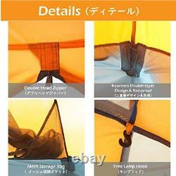 1 2 3 Man Person 3 Season Tent for Camping Backpacking Orange 1 People