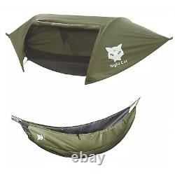 1/2 Man Camping Hammock Tent Hanging Sleeping Bed with Mosquito Net Rain Fly