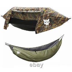 1/2 Man Camping Hammock Tent Hanging Sleeping Bed with Mosquito Net Rain Fly
