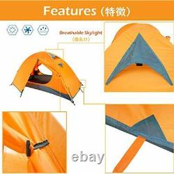 1 2 Man Person 3 Season Tent for Camping Backpacking Hiking Easy Set Up