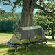 1 Man Camping Cot for Outdoor Sleeping Support 330lb With Pop-up Mosquito Tent