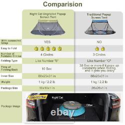 1 Man Camping Cot for Outdoor Sleeping Support 330lb With Pop-up Mosquito Tent