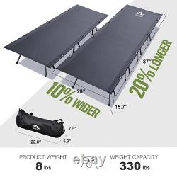 1 Man Camping Cot for Outdoor Sleeping Support 330lb With Pop-up Mosquito Tent