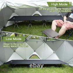 1 Man Camping Cot for Outdoor Sleeping Support 330lb With Pop-up Mosquito Tent