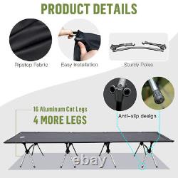 1 Man Camping Cot for Outdoor Sleeping Support 330lb With Pop-up Mosquito Tent