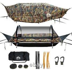 1 Man Camping Hammock Tent Mosquito Net+Waterproof Rainfly Tarp Shelter Cover US