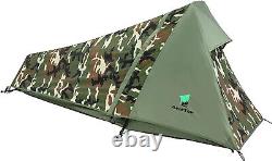 1 Man One Person Solo Camouflage Camo Tent Military Backpacking Camping Hunting