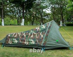 1 Man One Person Solo Camouflage Camo Tent Military Backpacking Camping Hunting