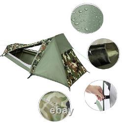 1 Man One Person Solo Camouflage Camo Tent Military Backpacking Camping Hunting