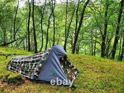 1 Man One Person Solo Camouflage Camo Tent Military Backpacking Camping Hunting