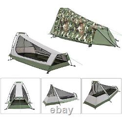 1 Person Bivy Tent Ultralight Backpacking Tent for 1 Man Double Layer Waterpr