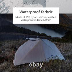 1 Person Man Ultralight Camping Tent 15D Nylon Waterproof Tent Outdoor Hiking US