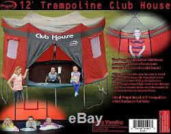 12' Trampoline Cover Club House Play Tarp Enclosure Camp Propel Tent Kids Fun