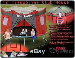 12' Trampoline Cover Club House Play Tarp Enclosure Camp Propel Tent Kids Fun