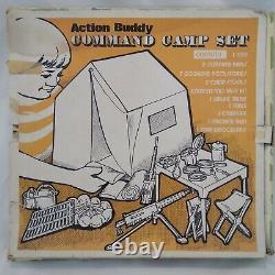 1970's Action Buddy Command Camping Tent Set with Box 12 GI Joe Man Barbie Ken