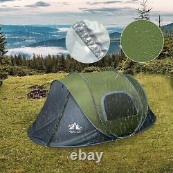 2 4 Man Waterproof Automatic Camping Tent Instant Hiking Family Pop Up Canopy