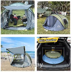 2-4 Man Waterproof Automatic Camping Tent Instant Hiking Family Pop Up Tent USA