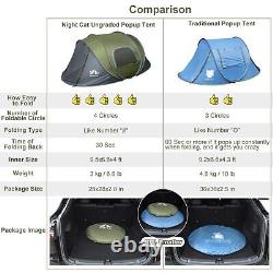 2-4 Man Waterproof Automatic Camping Tents Instant Hiking Family Pop Up Canopy