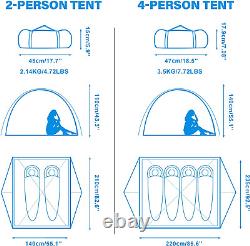 2/4 Person Camping Tent Lightweight Backpacking Tent Waterproof Windproof Two Do