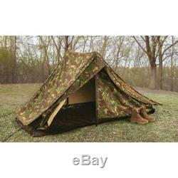 2 Man Camo Tent Dutch Military Issue Collectible Vinyl Floor Outdoor Camp Hunt