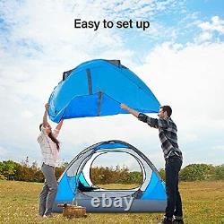 2 Man Camping Tent, Waterproof Windproof Two Doors Lightweight Backpacking Tent