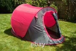 2 Man Person Pop Up Tent Hiking Camping Festival Beach Quick Instant Fast Pitch