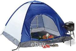 2 Man Pop Up Tent Quick Camping Hiking BLUE Waterproof Small UV 50+ Brand New