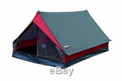 2 Man Tent High Peak Minipack Steel Frame Grey/Red Camping Hiking Outdoors New