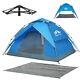 2 Mens Instant Automatic Pop Up Tent Camping Hiking Outdoor with Waterproof Tarp