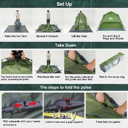 2 Mens Instant Automatic Pop Up Tent Camping Hiking Outdoor with Waterproof Tarp