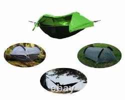 2 Person Man Hammock Tent Kit w Rainfly Mosquito Net Waterproof Camping Shelter
