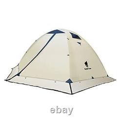 2 Person Tent for Camping 4 Season Waterproof Ultralight Backpacking Beige