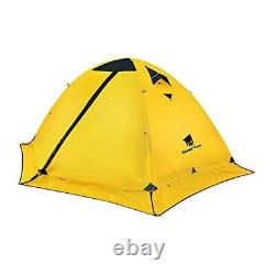 2 Person Tent for Camping 4 Season Waterproof Ultralight Backpacking Yellow