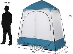 2 Room Shower Tent, 7.5 FT Instant Pop up Shelter with Carrying Bag, Privacy Cha