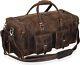 24 Vintage Leather Duffel Bag Men's Large Travel Bag Overnight Gym Sports
