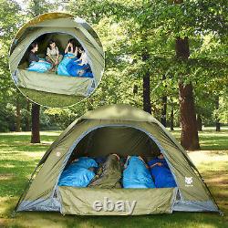 3-4 Man Big Tent Waterproof Windproof Picnic Family Outdoor Camping Hiking US