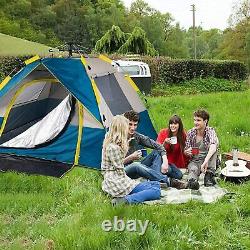 3-4 Man Large Pop Up Camping Hiking Tent Automatic Waterproof Anti UV Outdoor