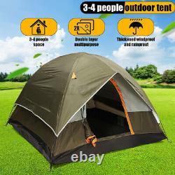 3-4 Man Person Camping Automatic Tent Double Layer Festival Fishing Family Beach
