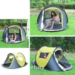 3-4 Man Waterproof Pop Up Tent Automatic Family Tent Camping Festival Home USA