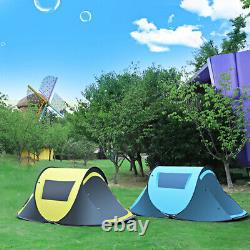 3-4 Man Waterproof Pop Up Tent Automatic Family Tent Camping Festival Home USA