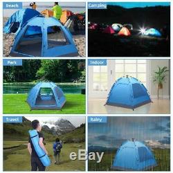 3-4 People Camping Tunnel Tent Beach Sun Shade Shelter Canopy Waterproof Shelter