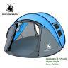 3/4Person Man Family Tent Blue Instant Pop Up Tent Breathable Outdoor Camping UK