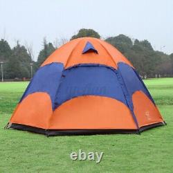 3-5 Person Man Family Outdoor Tent 2 Layer Hiking Camping Group Tent