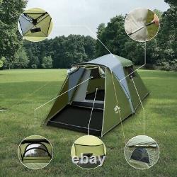 3 Man Pop Up Camping Tent Waterproof Automatic Setup Instant Family Hiking Tent