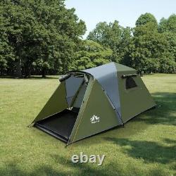 3 Man Pop Up Camping Tent Waterproof Automatic Setup Instant Family Hiking Tent