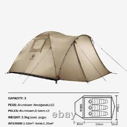 3 Person Tent 3 Man Dome Backpacking Camping Portable Waterproof Light 4 Season