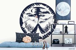 3D Camping Tent Self-adhesive Removeable Wallpaper Wall Mural1