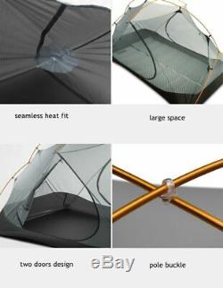 3F 2 3 Person Man Outdoor Ultralight Camping Double Tent 3-4 Season Backpacking