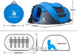 4 Season Pop Up Tent For 3-4 Man Waterproof Camping Or Hiking Large Family Tent