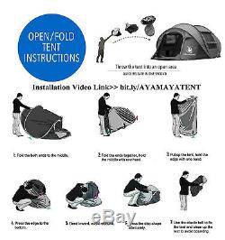 4 Season Pop Up Tent For 3-4 Man Waterproof Camping Or Hiking Large Family Tent